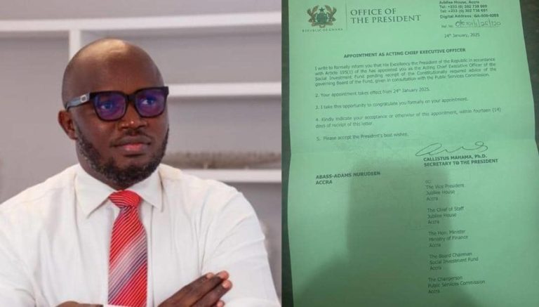 Abass Nurudeen Appointed Acting CEO Of Social Investment Fund