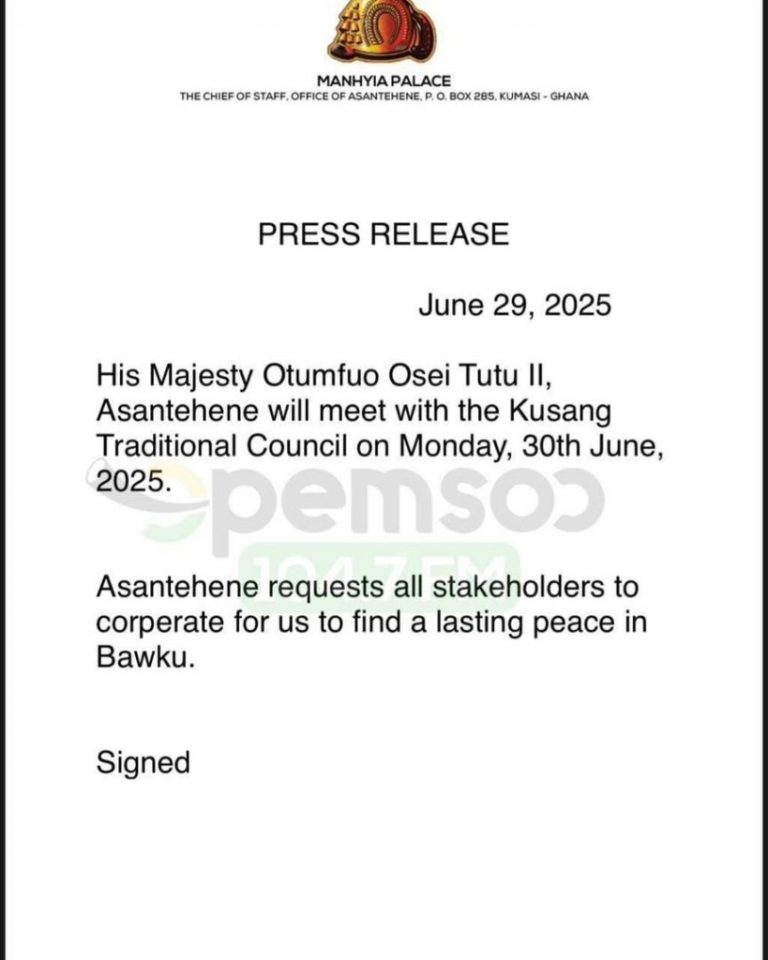 Asantehene To Meet Kusaug Traditional Council Over Bawku Conflict